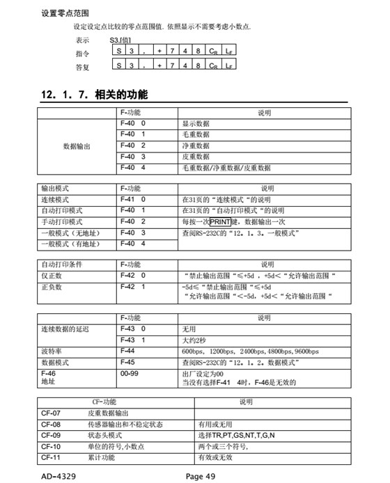 AD4329精密稱重顯示器相關功能_49