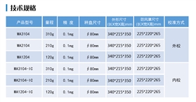 MA電子天平選型規格