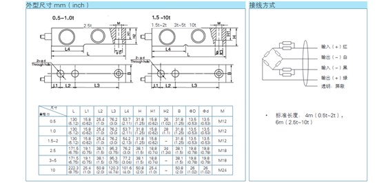 YJ-HM8C稱重傳感器外形尺寸