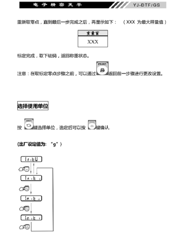 YJ-DTF-GS電子精密天平選擇使用單位_10