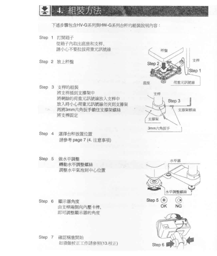 HW系列電子臺秤組裝方法_09