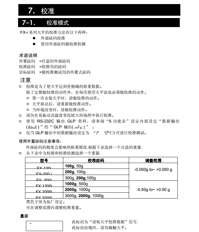 FX-i系列精密天平校準模式_26